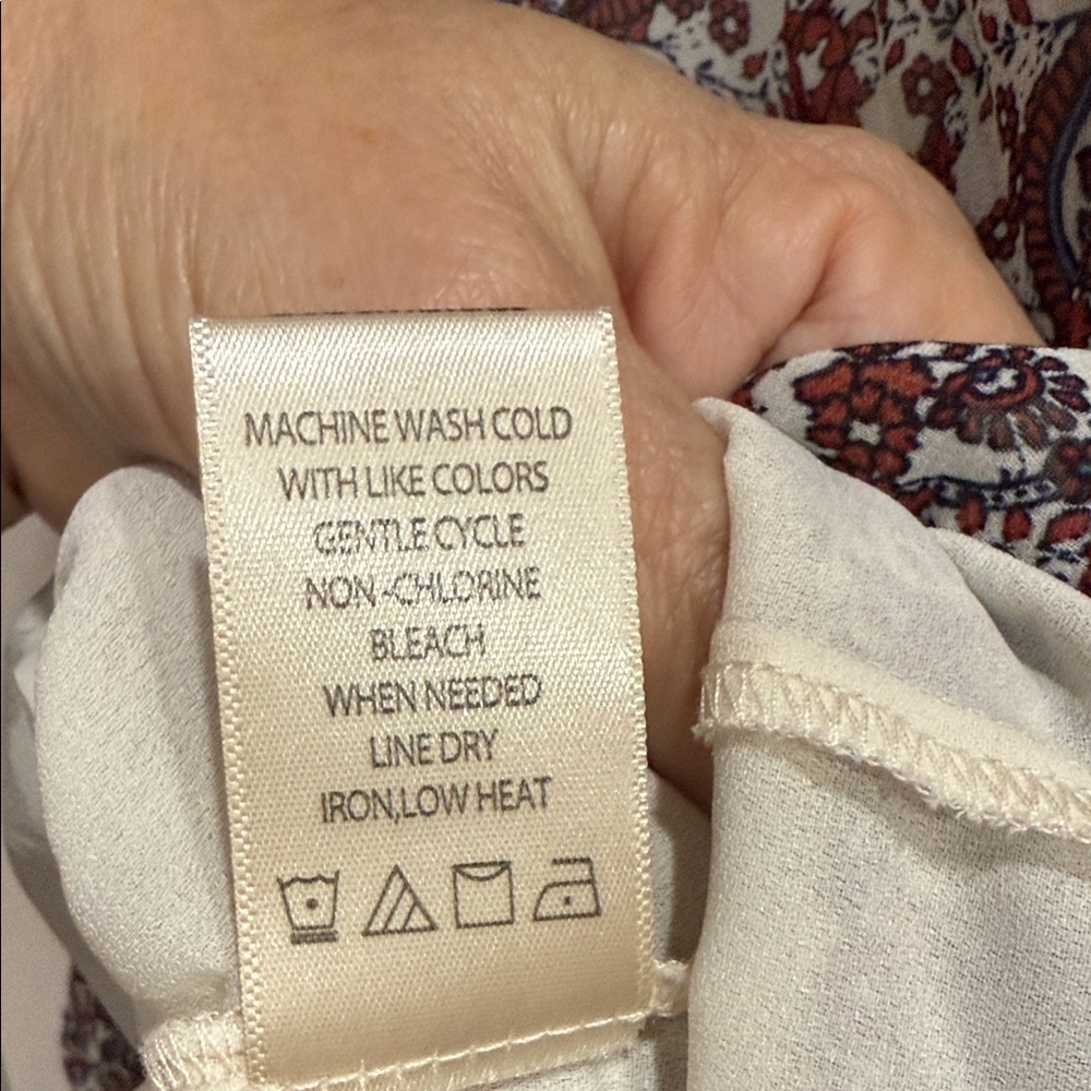 Max Studio Cream and Rust Patterned Dress - Picture 8 of 9